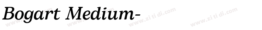 Bogart Medium字体转换